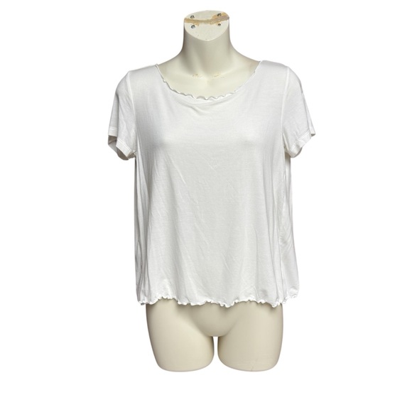 American Eagle Outfitters size small White Short Sleeve Tee soft & sexy - Picture 1 of 7